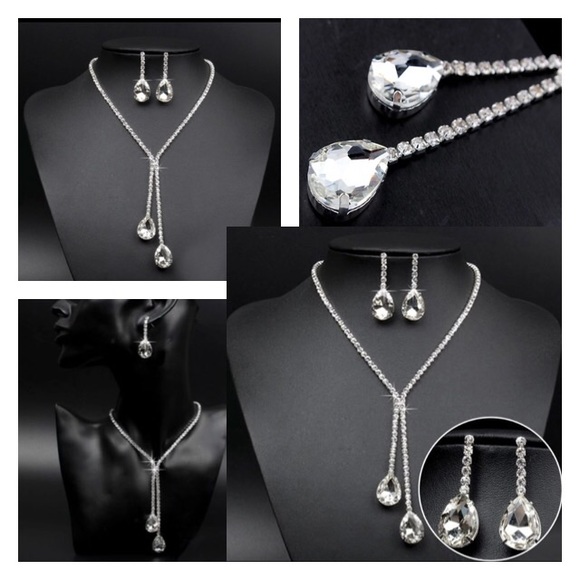 💙💎GRATEFUL💙MAKER💎💙 Jewelry - NEW!💙💎TEARDROP! CZ Y FORMAL BRIDAL PROM SET!💎💙